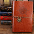 Retro Spiral Notebook Tagebuch Notepad Vintage Pirat Anchors PU Leder Note Buch Ersetzbarer Schreibwaren Geschenkreisender Journal Journal